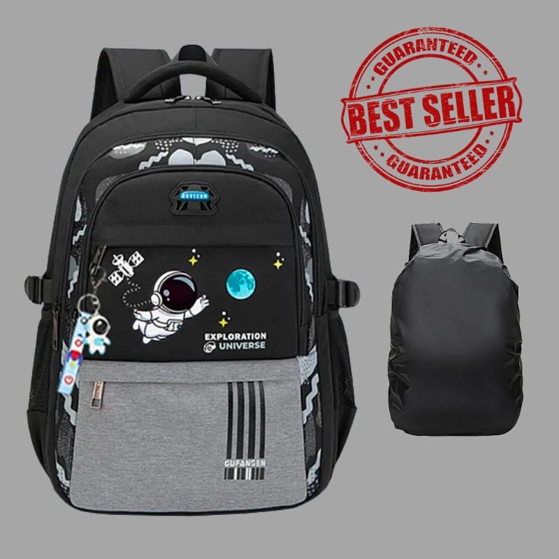 Tas Ransel Astronot Terbaru Tas Ransel Anak Laki laki Sekolah SD SMP Gratis Raincover