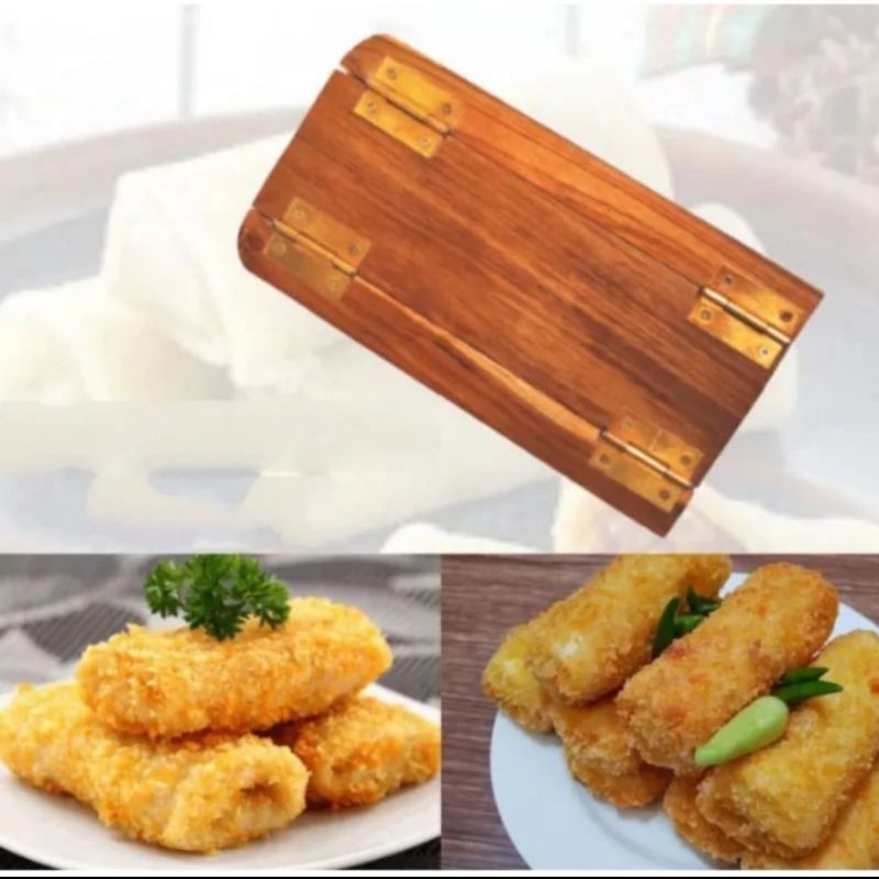 papan lipat risoles kayu praktis / alat pelipat risoles / cetakan risol / alat pembuat risoles / talenan risol kayu