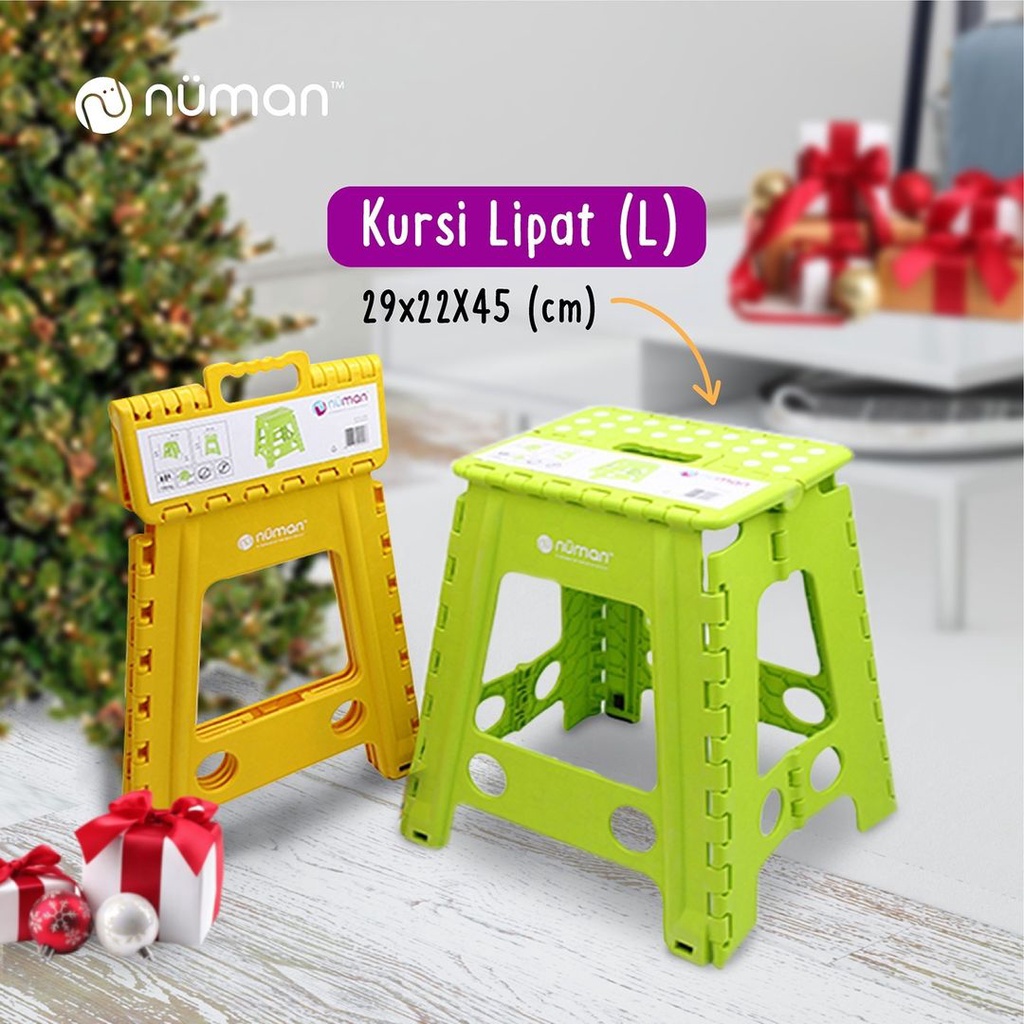Numan - Kursi Bangku Plastik Lipat L Tinggi 45 cm