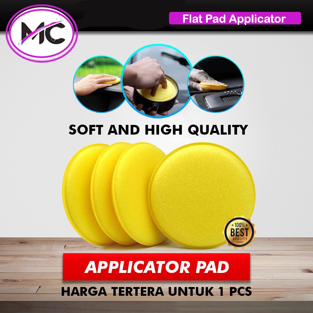 Busa Poles Mobil Motor Applicator Pad Flat Model Rata untuk Waxing Coating Anti Lecet Halus  Premium Murah