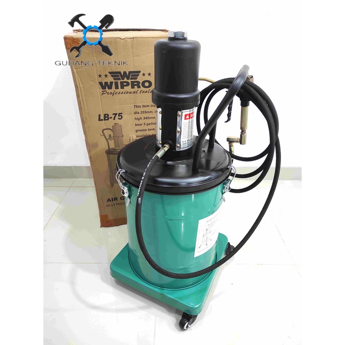 Air Lubricator Grease Kapasitas 40 Liter LB 75 WIPRO / Alat Pompa Gemuk Angin Gres Paslin Gemuk Pelumas Pneumatic Grease 40L LB 75 WIPRO