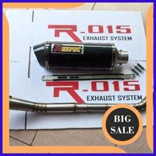 Knalpot Akrapovic Mega Bass Carbon Full Set Vixion, Scorpio, Byson, Xabre, NVL, NVA, R15 Full Stainl