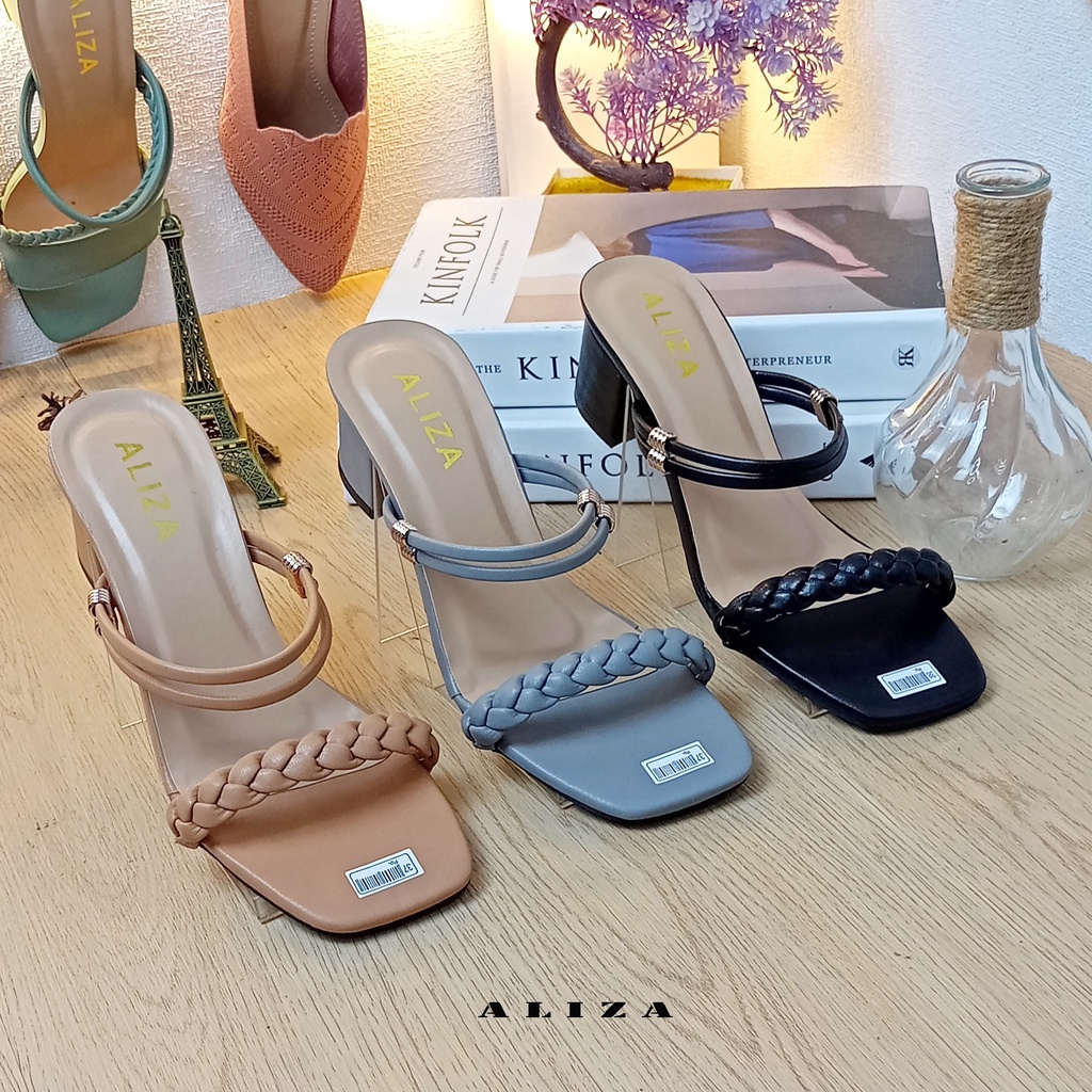 sandal sepatu heels hak tahu 5cm ALIZA SHOES chungky