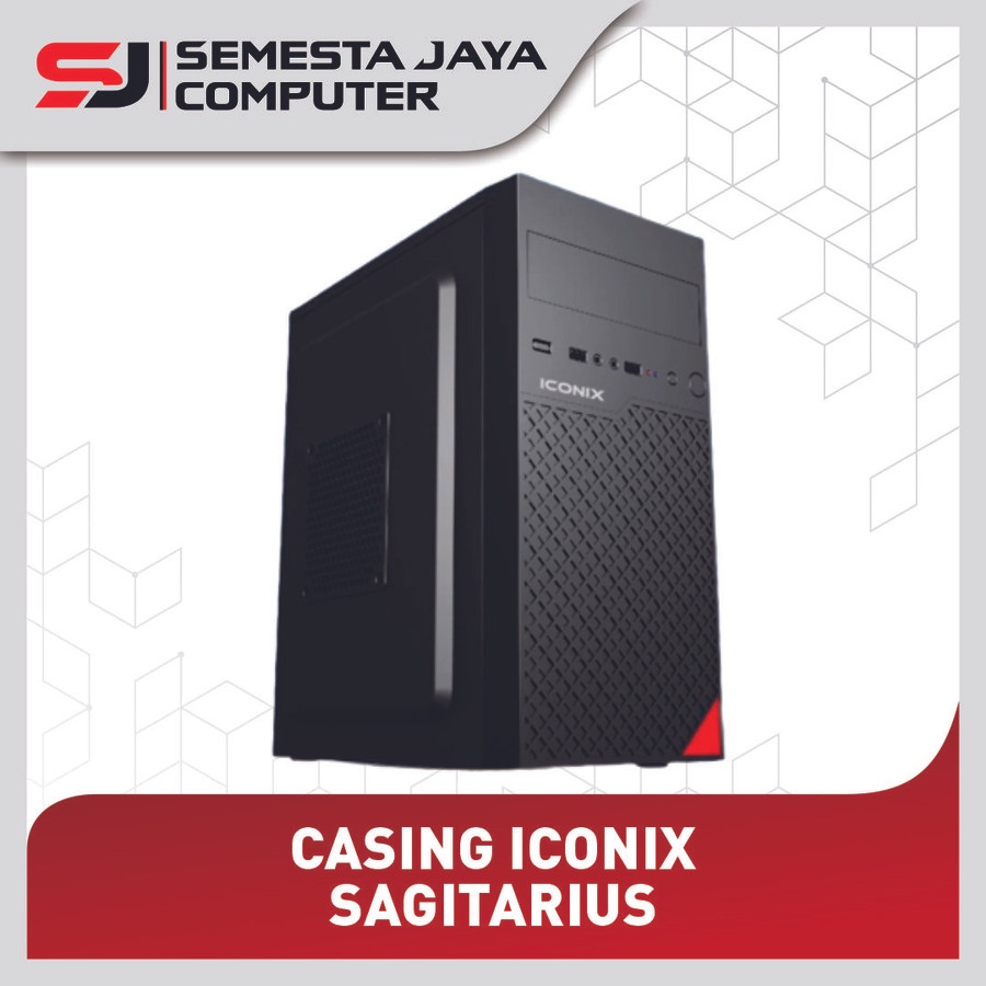 CASING PC GAMING ICONIX SAGITARIUS FREE PSU 500WATT CASING KOMPUTER