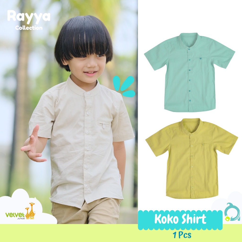 VELVET Junior Rayya Series |  Maheer Koko Shirt | Baju Koko Anak (1pcs)