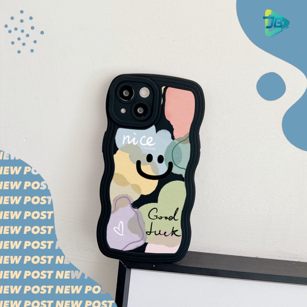 CUSTOM SOFTCASE SILIKON GELOMBANG WAVY CUSTOM SMILE FOR REALME C2 5 5I 5S C3 8 PRO 8I 9 PRO PLUS 10 C11 C12 C25 C15 C17 7I C20 C21Y C25Y C30 C31 C33 C35 NARZO 50A 50I PRIME JB8276