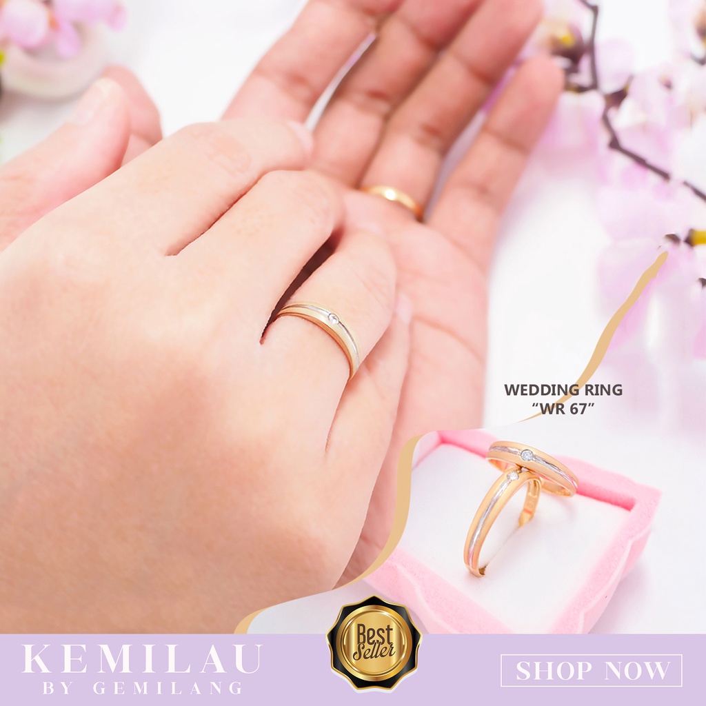 CINCIN KAWIN CINCIN EMAS 8K ATAU 375 CINCIN WEDDING CINCIN COUPLE WR 67