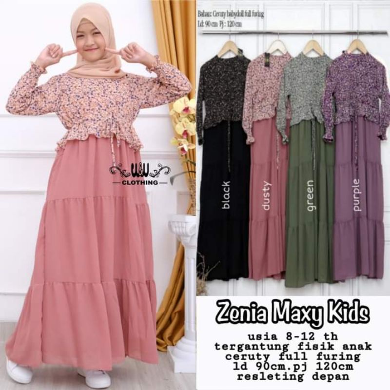 Zenia Maxy kids By W&W || Gamis Anak