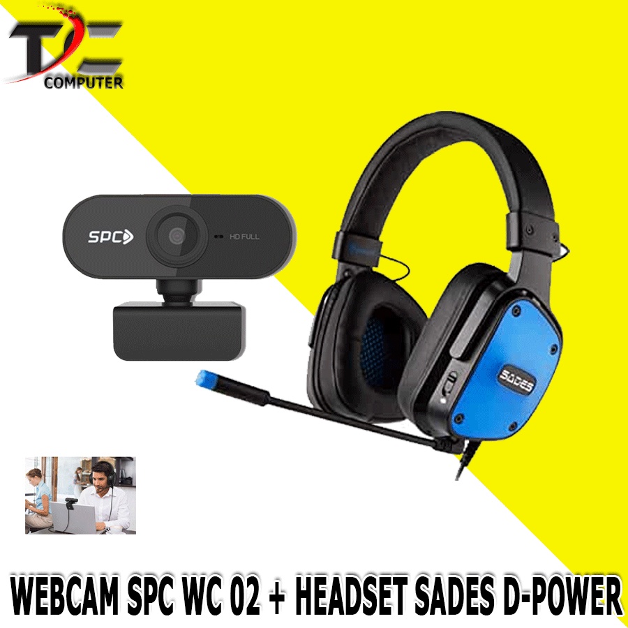 WEBCAM PLUS HEADSET GAMING SADES D POWER PLUS SPC WC 02 WC 03