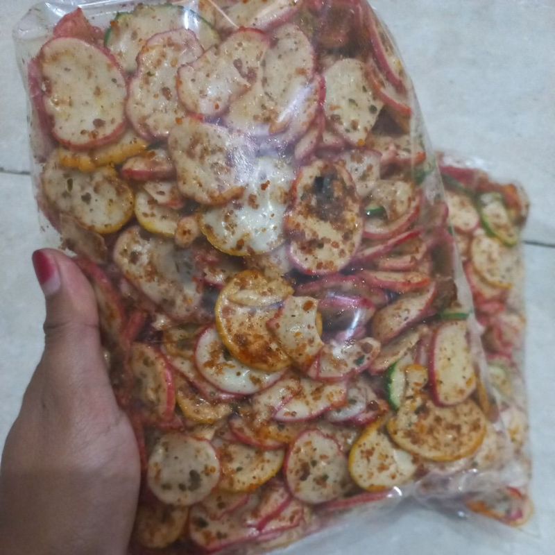 

Kerupuk Seblak daun jeruk pedas 500gr