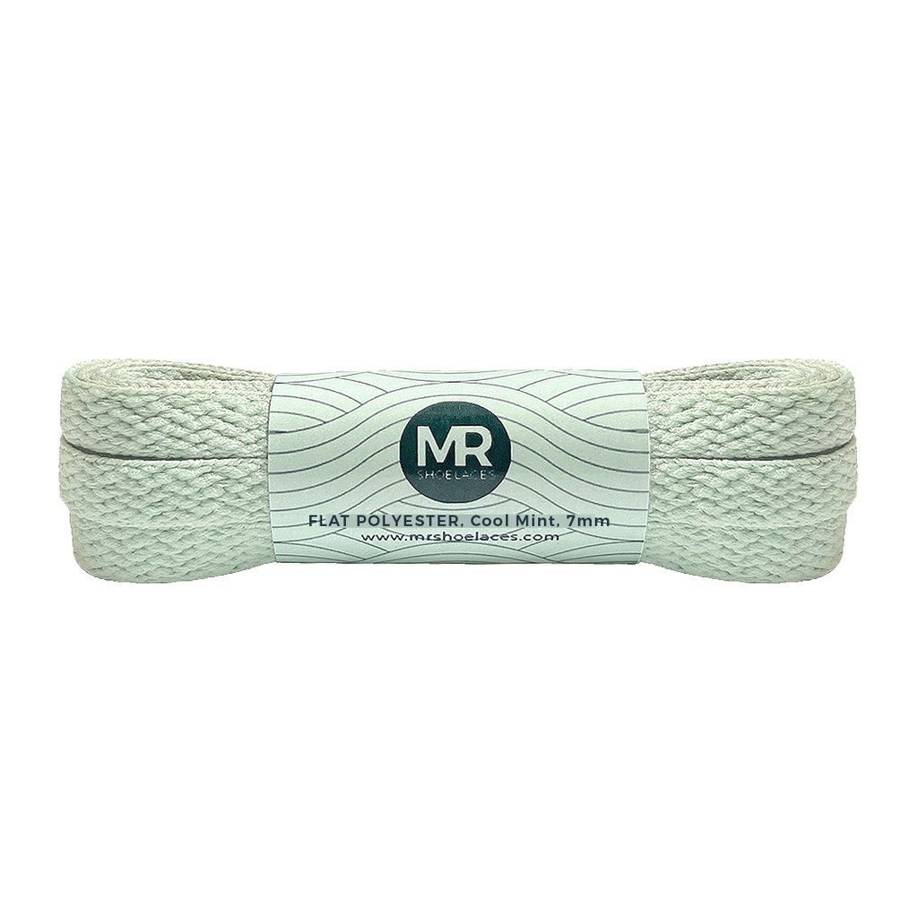 MR Shoelaces FP70 Cool Mint Tali Sepatu Polyester Pipih Flat 7mm 80cm 90cm 100cm 120cm 130cm 150cm 180cm 200cm untuk Sneakers - Premium Shoelace