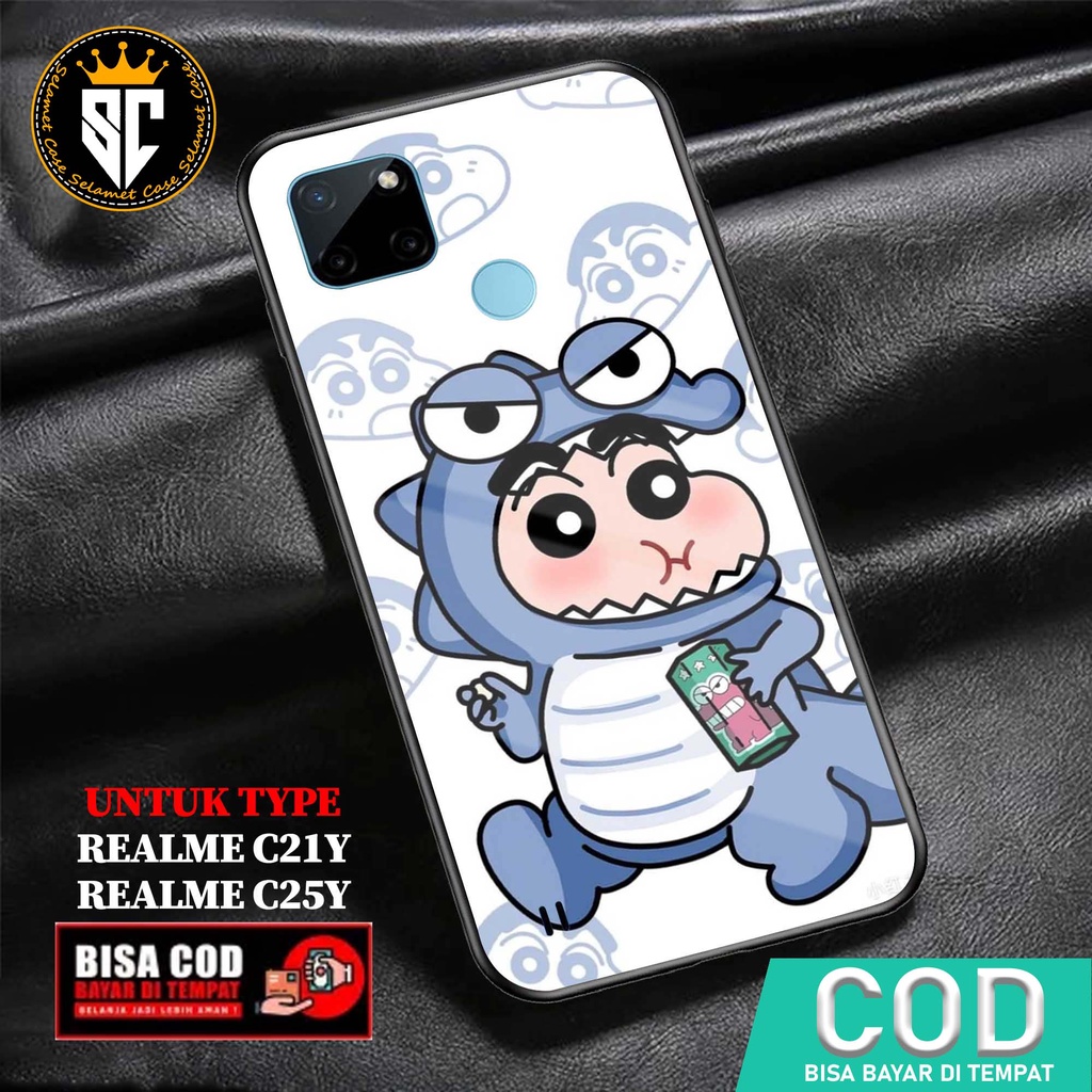 Case Realme C21Y C25Y Casing Realme C25Y C21Y Selamet Case [DINO] Case Glossy Case Aesthetic Custom 