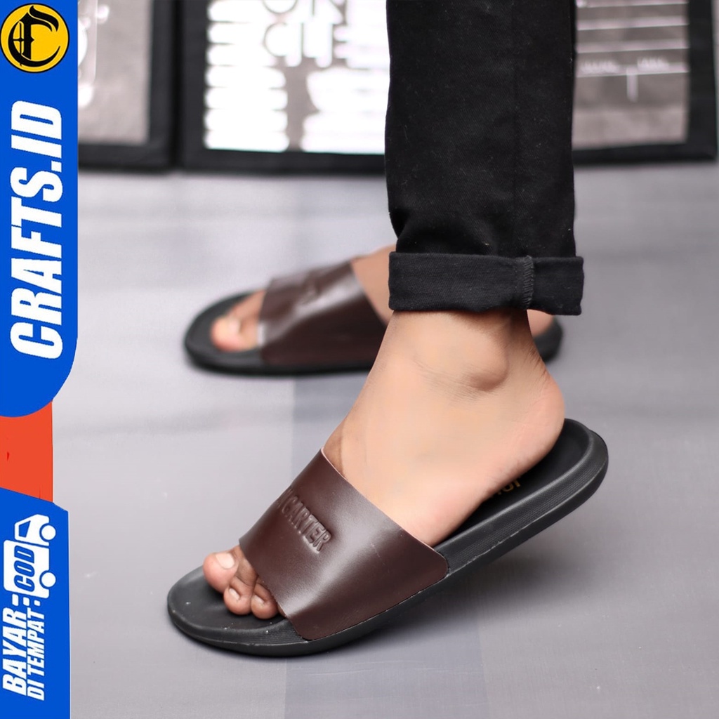 Sendal Slide Pria Sandal Slop Ringan Casual Crafts Siemz