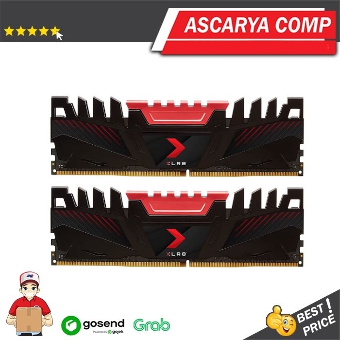 PNY DDR4 XLR8 Series 3200MHz PC 25600 Dual Channel 16GB (2X8GB)