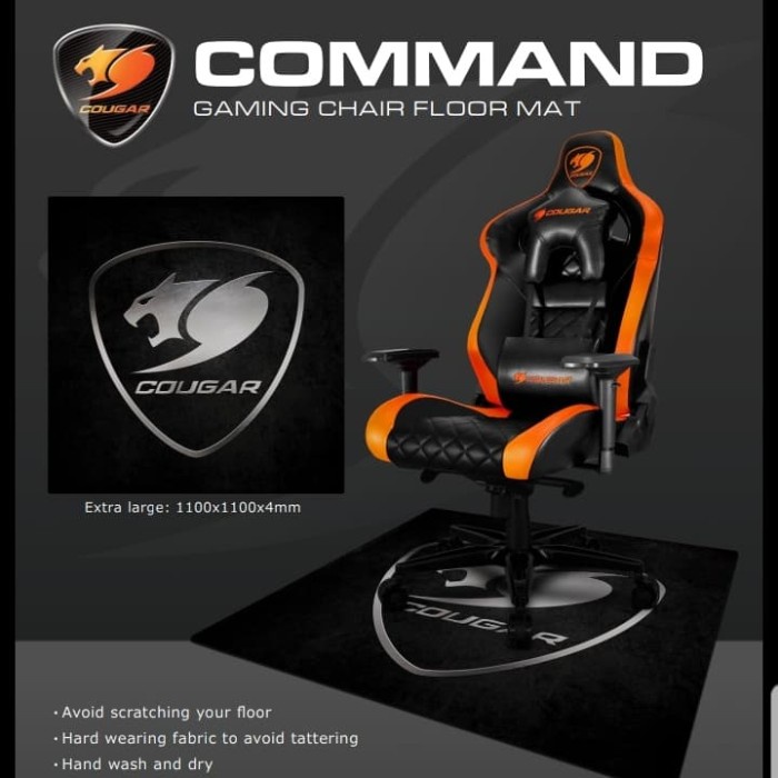 Kursi Cougar Command Gaming Chair Floor Mat Karpet Alas Kursi Gaming