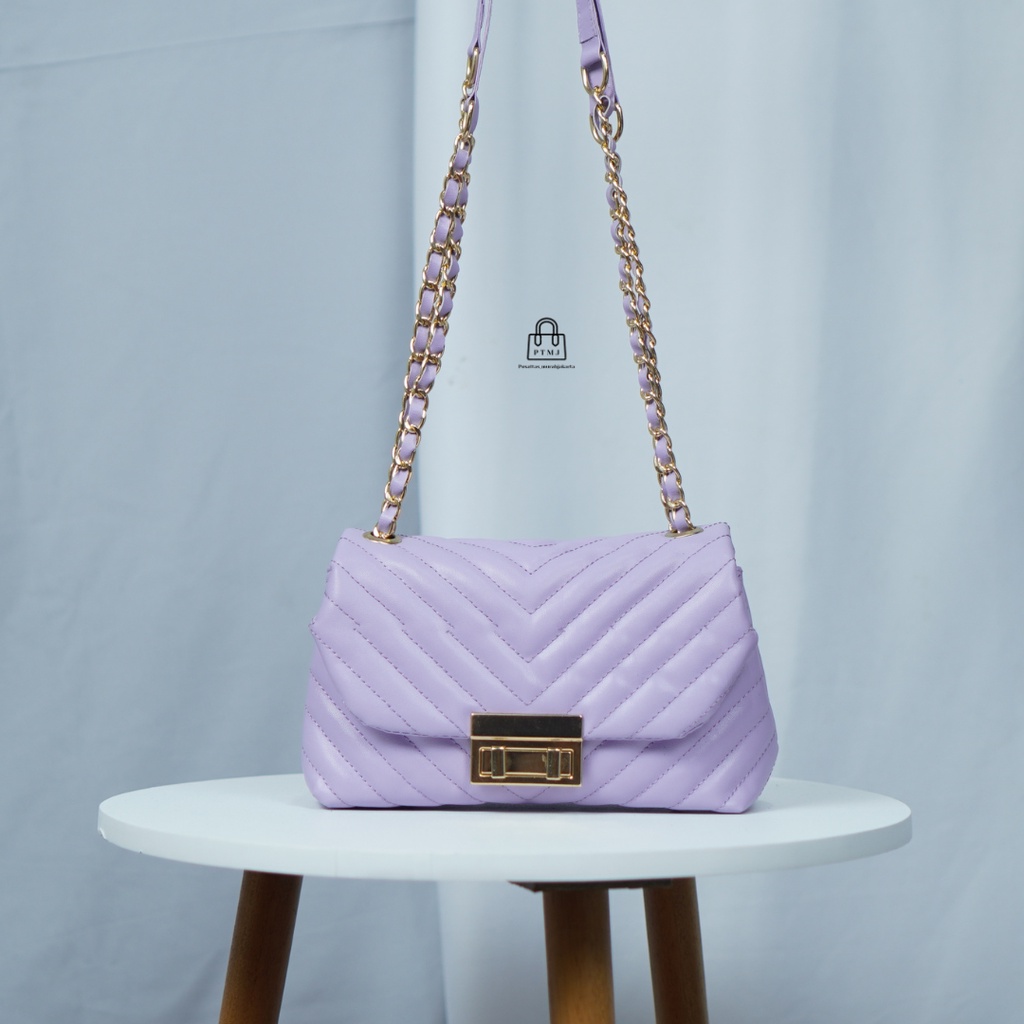 Tas wanita kelly bordir sling bag terbaru