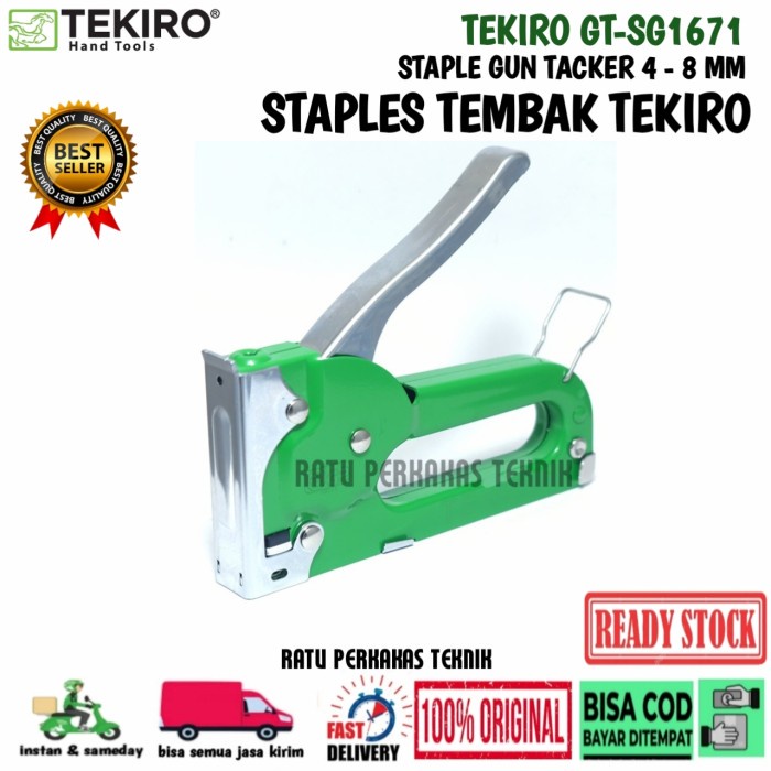 

Terlaris Staples Staples Tembak / Staple Gun Tacker Tekiro 4 - 8 Mm Gt-Sg1671