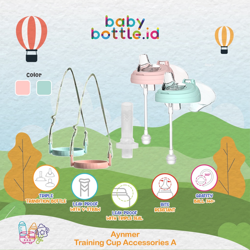 AYNMER AKSESORIS BOTOL SUSU BAYI  A | DOT + SIPPY + STRAW + STRAP | TRAINING CUP | Sedotan Gravity