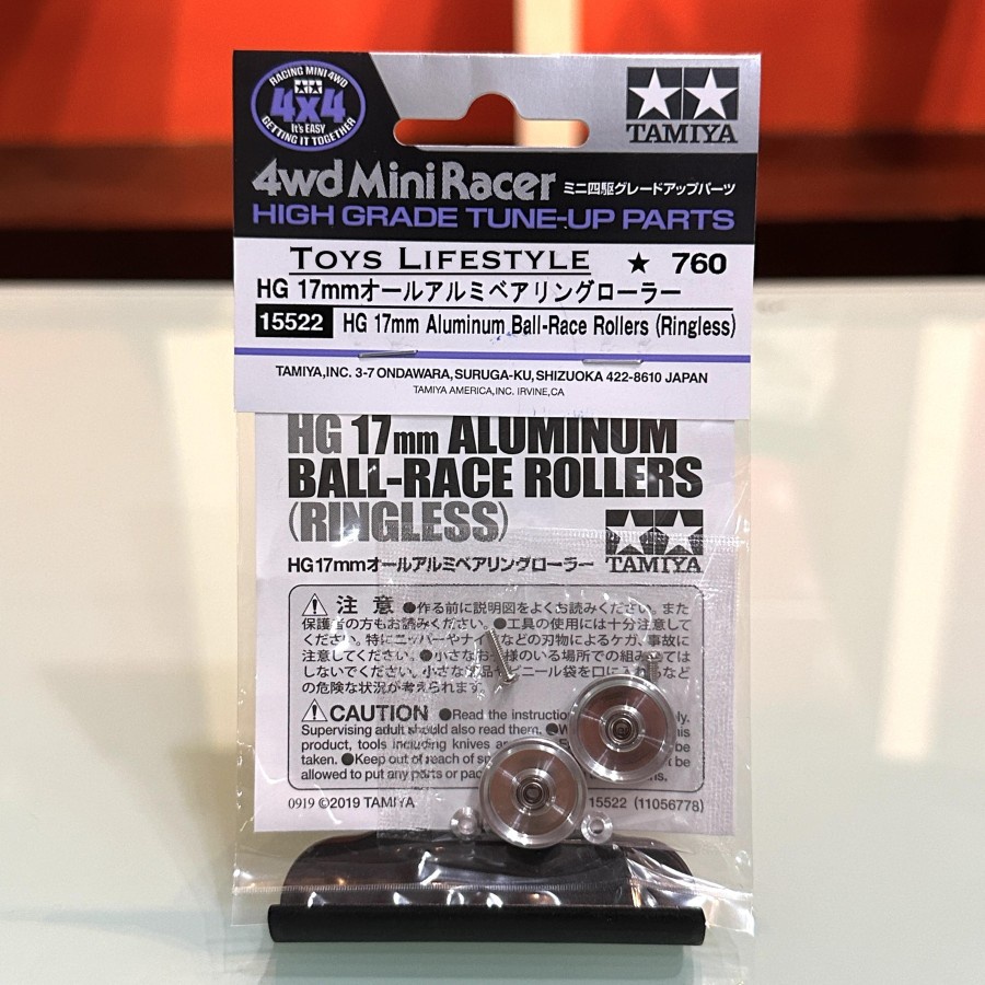 Tamiya Mini 4WD 40th Anniv HG 19mm Aluminum Ball Race Rollers Ringless