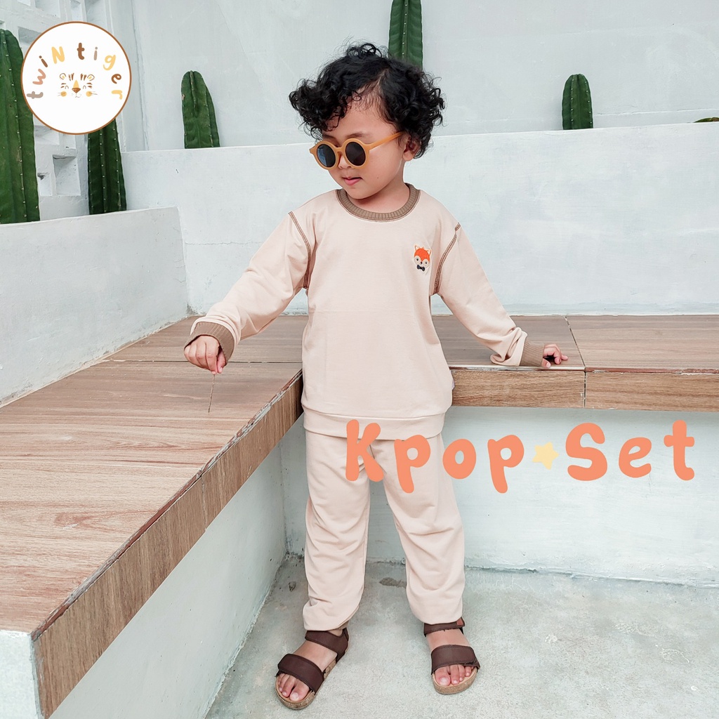 Twin Tiger Kpop Set 1-6 Tahun / Pakaian Anak / Setelan Panjang Anak Unisex