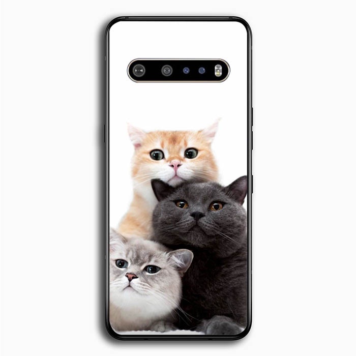Casing Hardcase Custom Hp LG V60 V50 V40 V30 V20 ThinQ Kitten Cat AB1011 Case Cover