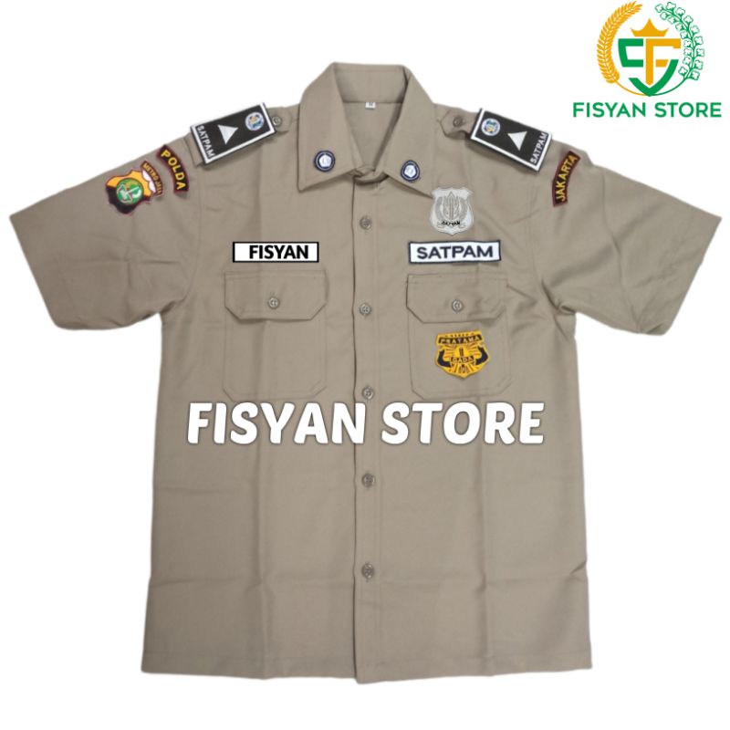 Seragam PDH Security Krem | Seragam PDH Satpam Coklat