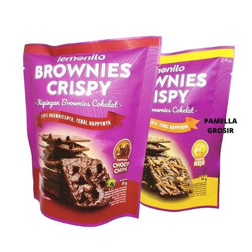 

LEMONILO BROWNIES CRISPY TOPING CHOCO CHIPS DAN KEJU 44GR