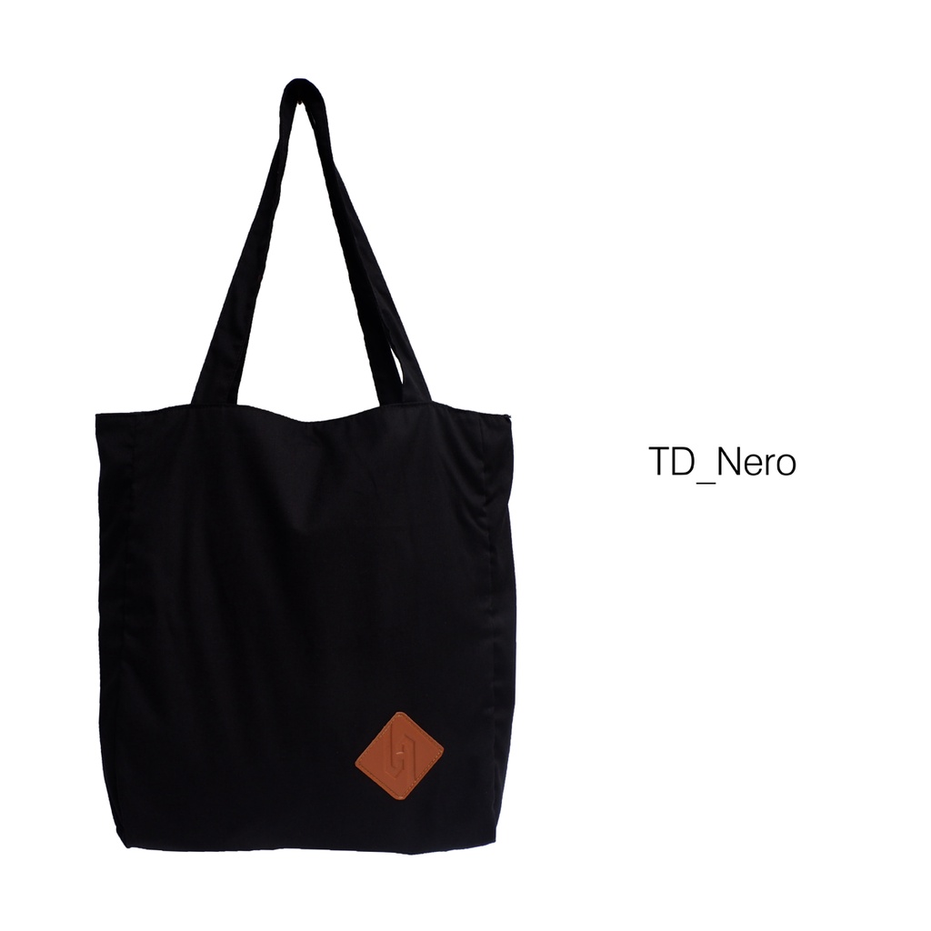 Tas Wanita Polos Tote Bag Katun 32x34x10cm Varian TD_Nero