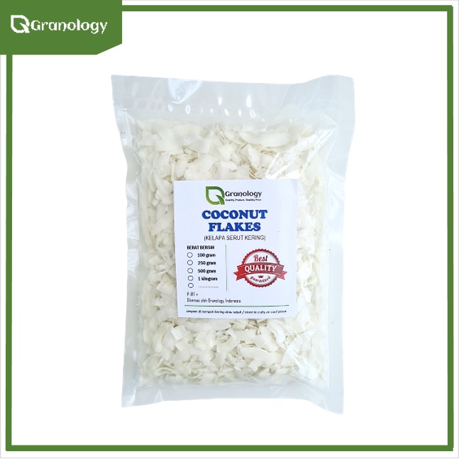 Kelapa Serut Kering / Coconut Flakes (500 gram) by Granology