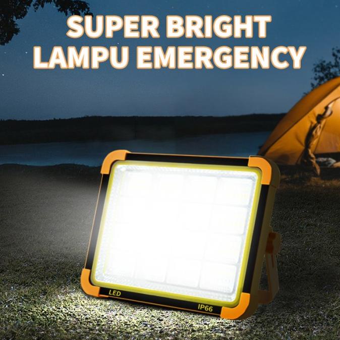 Lampu Emergency Surya Super Bright 300W Led 4 Mode Lampu Tenda Camping