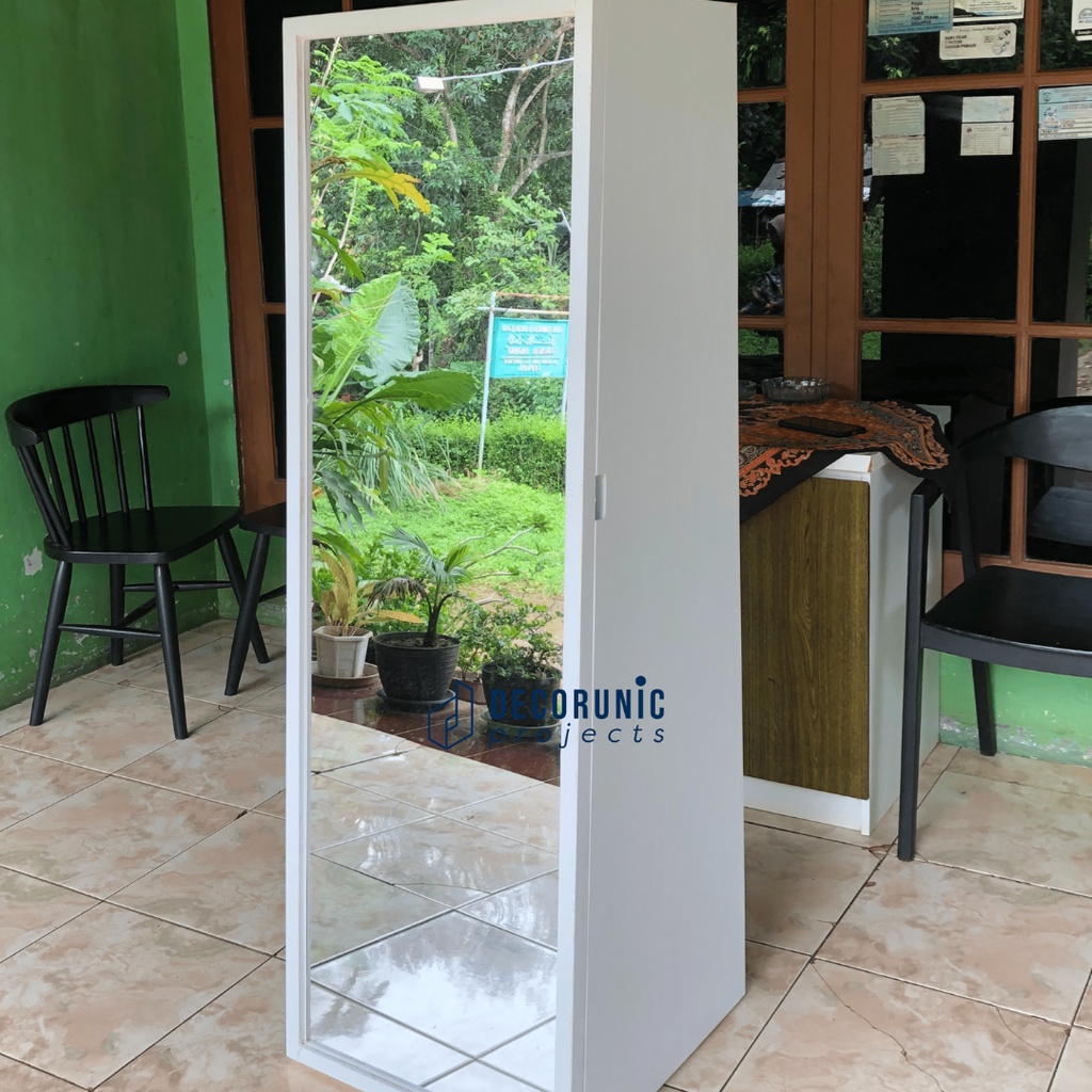 Standing Mirror Almari Rak Make-Up Rak Tas Minimalis Custom