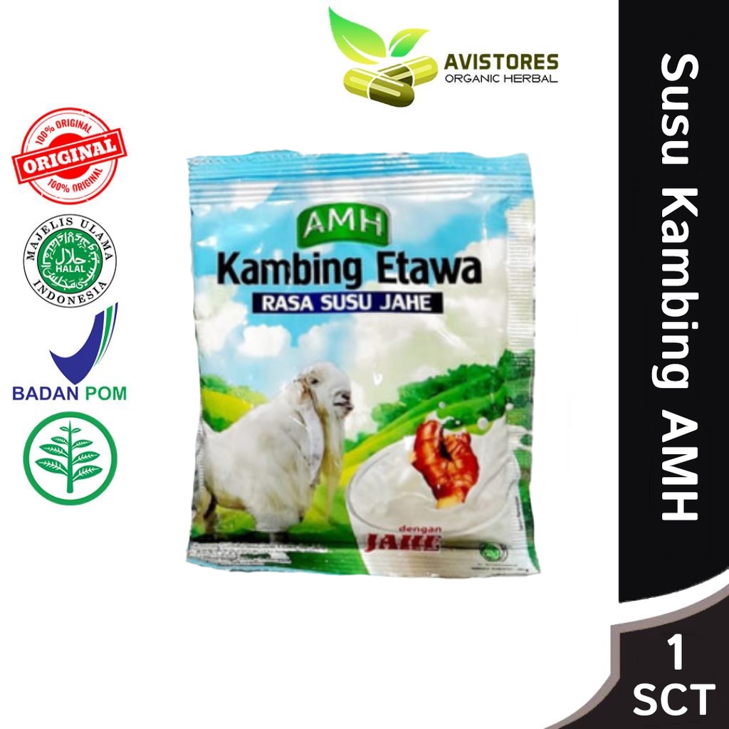 

Susu Kambing Etawa AMH Rasa Jahe Full Cream Original Eceran Per Sachet