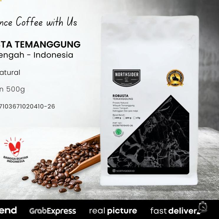 

● BIJI KOPI ROBUSTA TEMANGGUNG NATURAL - 500GR NORTHSIDER COFFEE ❄
