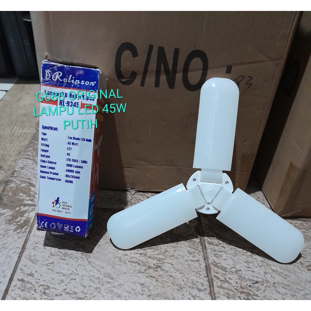 G686 ORIGINAL 45 W WATT LAMPU LED PUTIH E27 KIPAS FAN MAGIC LAMP BOHLAM SINAR TERANG COLOKAN LISTRIK SETRUM PITING SOCKET SOKET STOP KONTAK TERMINAL PENAMBAH TEMBOK DINDING ON OFF COLOK FITING TES LAMP wat PUTIH WHITE CAHAYA SUPER TERANG FAN BULB ROLINSON