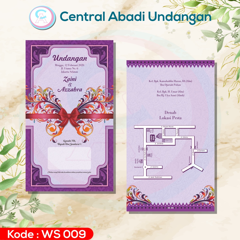 UNDANGAN BLANGKO PERNIKAHAN MURAH WS 009