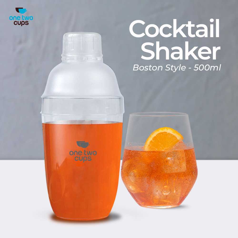 (BISA COD) FTIHSHP  Cocktail Shaker Mixer Bartender Boston Style - B0569