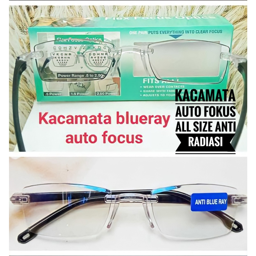 GROSIR Kacamata Bluray Lipat Flip Power Blueray Blue Ray Autofokus Hyperfokus Auto fokus Adjust murah