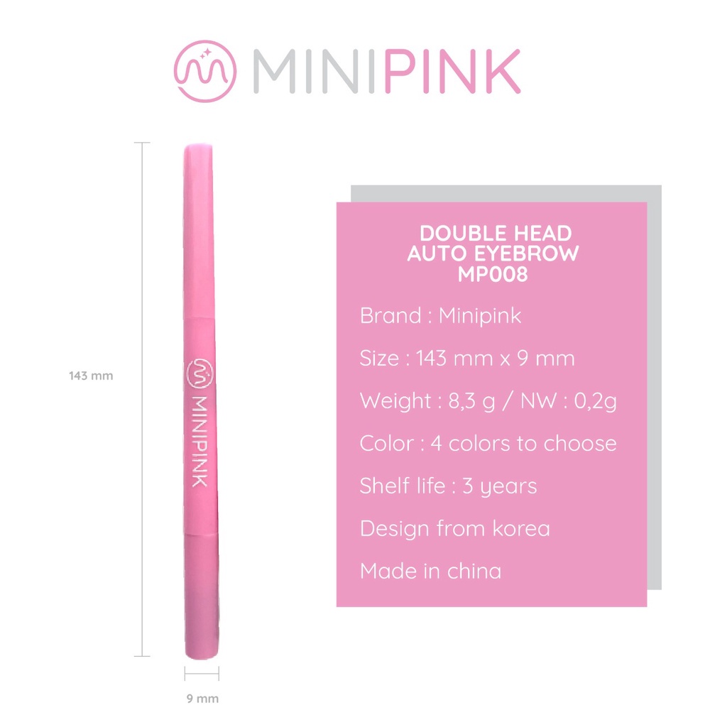 MINIPINK Waterproof Automatic Eyebrow Pencil for Long-Lasting Brows