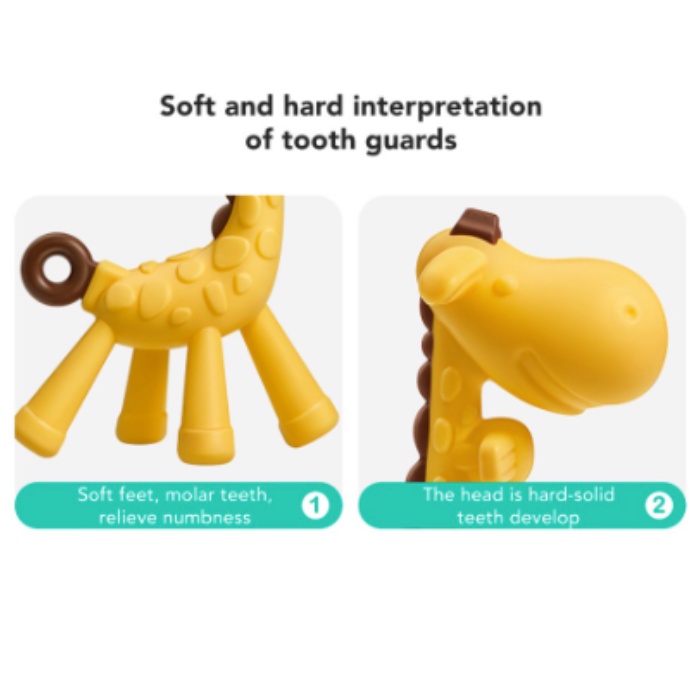 Teether Giraffe Sakumini Mainan Gigitan Bayi Silikon