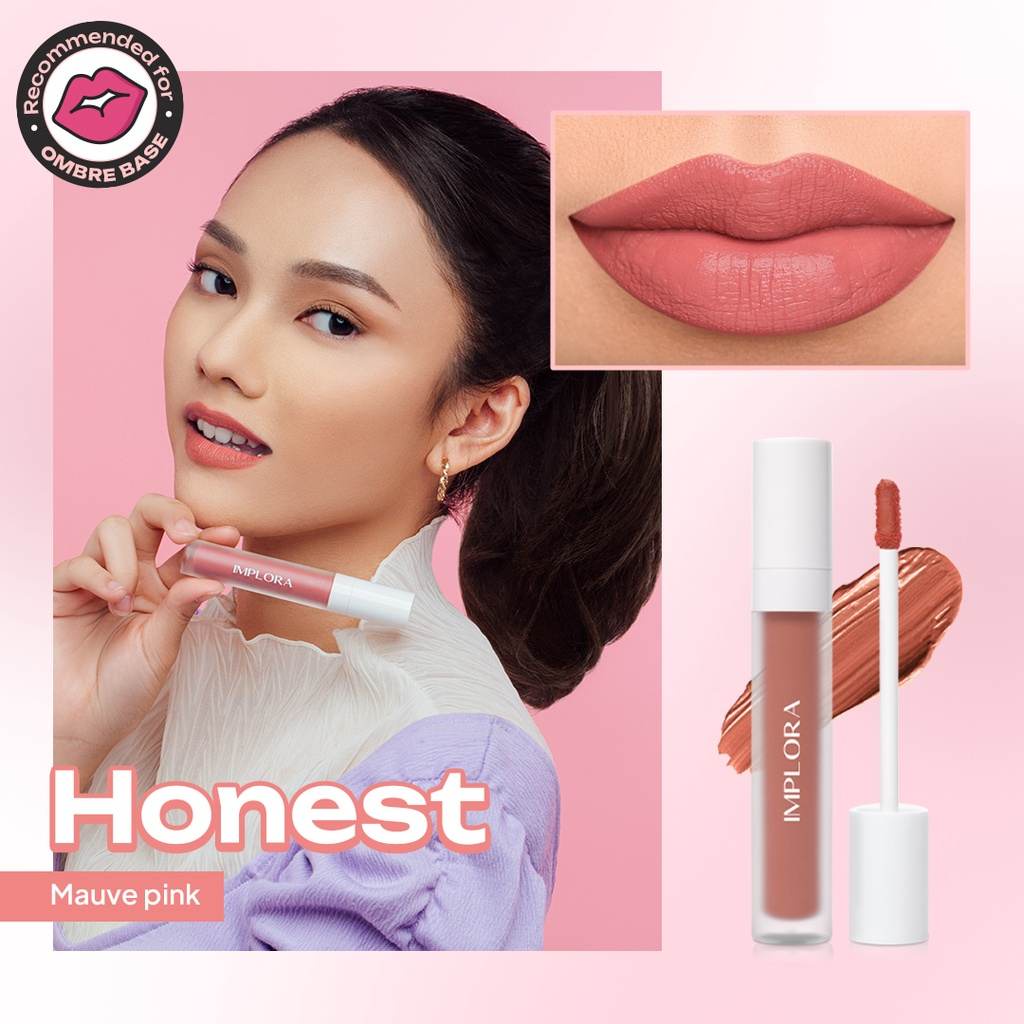 IMPLORA LIP VELVET MATTE NUDE LIPCREAM / LIP CREAM / LIPGLOSS / LIP GLOSS / LIPSTICK ORIGINAL BPOM