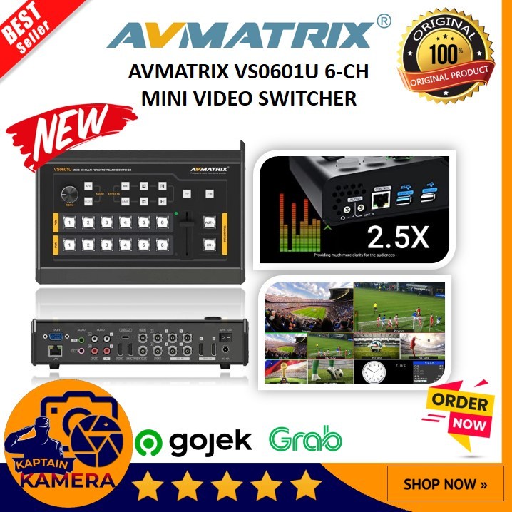 AVMatrix VS0601U 6-Ch Multi-format Mini Video Switcher