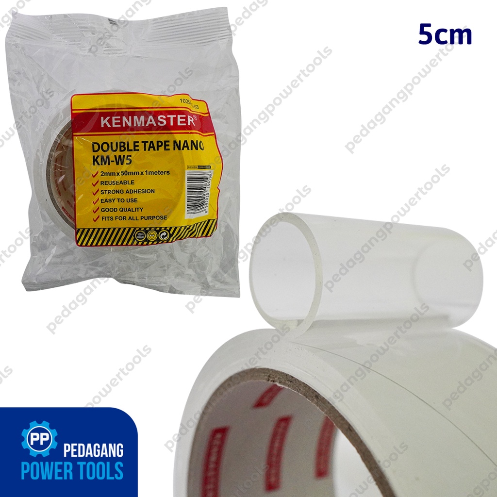KENMASTER KM-W5 Double Tape Nano 5 cm Selotip Perekat Lakban Isolasi