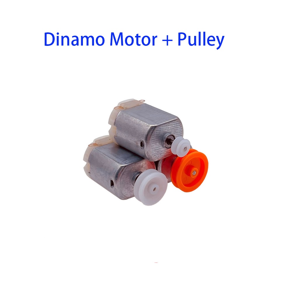 Dinamo Motor plus PULLEY and BELT Shaft 2mm (130VX)