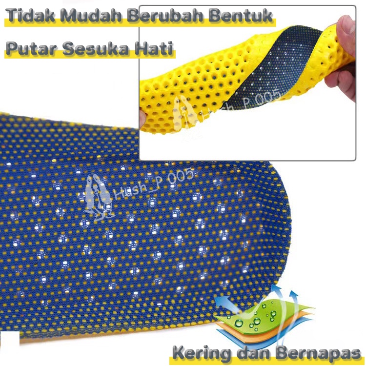 Komin Insole EVA Wanita Anti Jamur Sol Super Lembut Pria Bantalan Olahraga Empuk Light Size 35-46