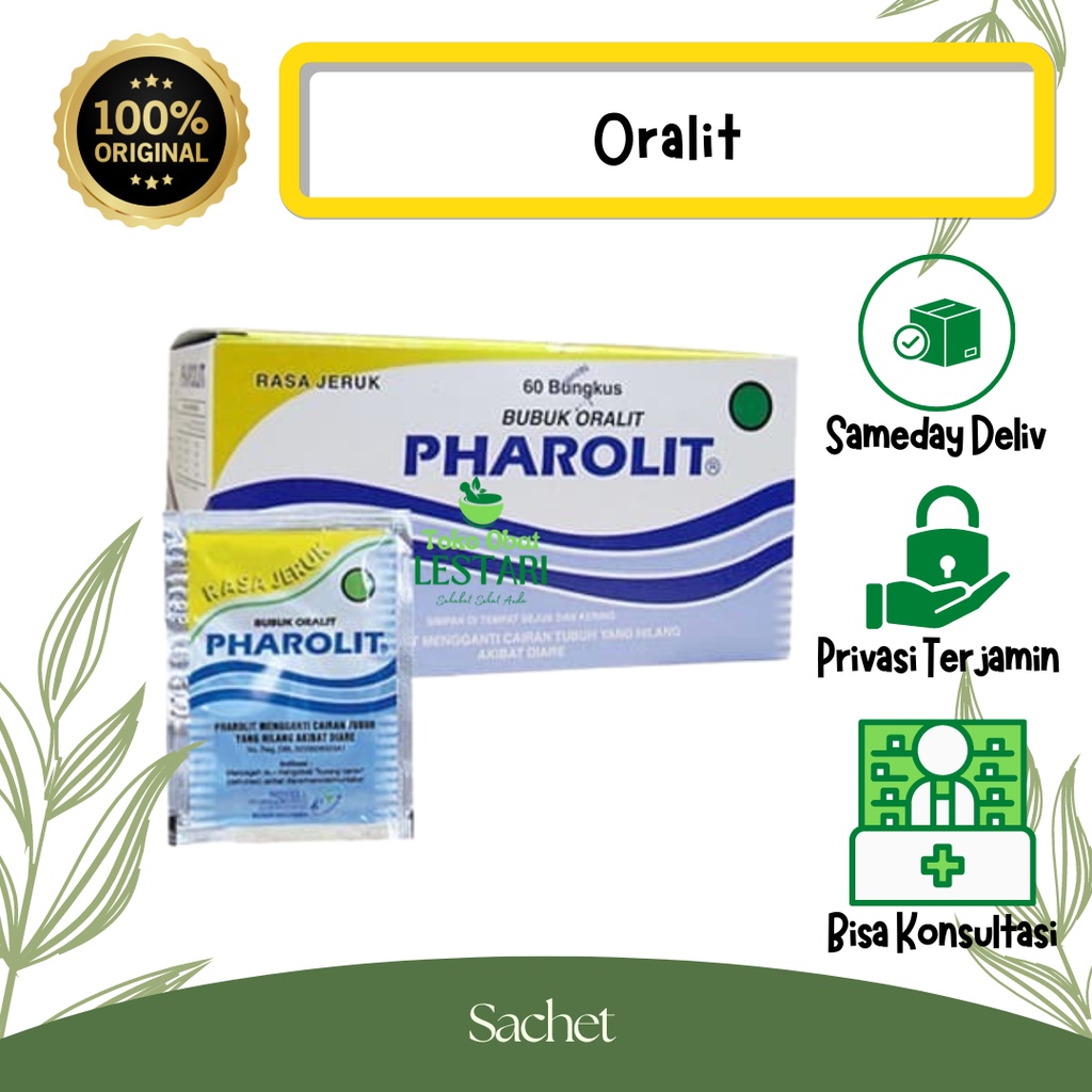 PHAROLIT Oralit Pengganti Cairan Tubuh Diare Anak Dewasa