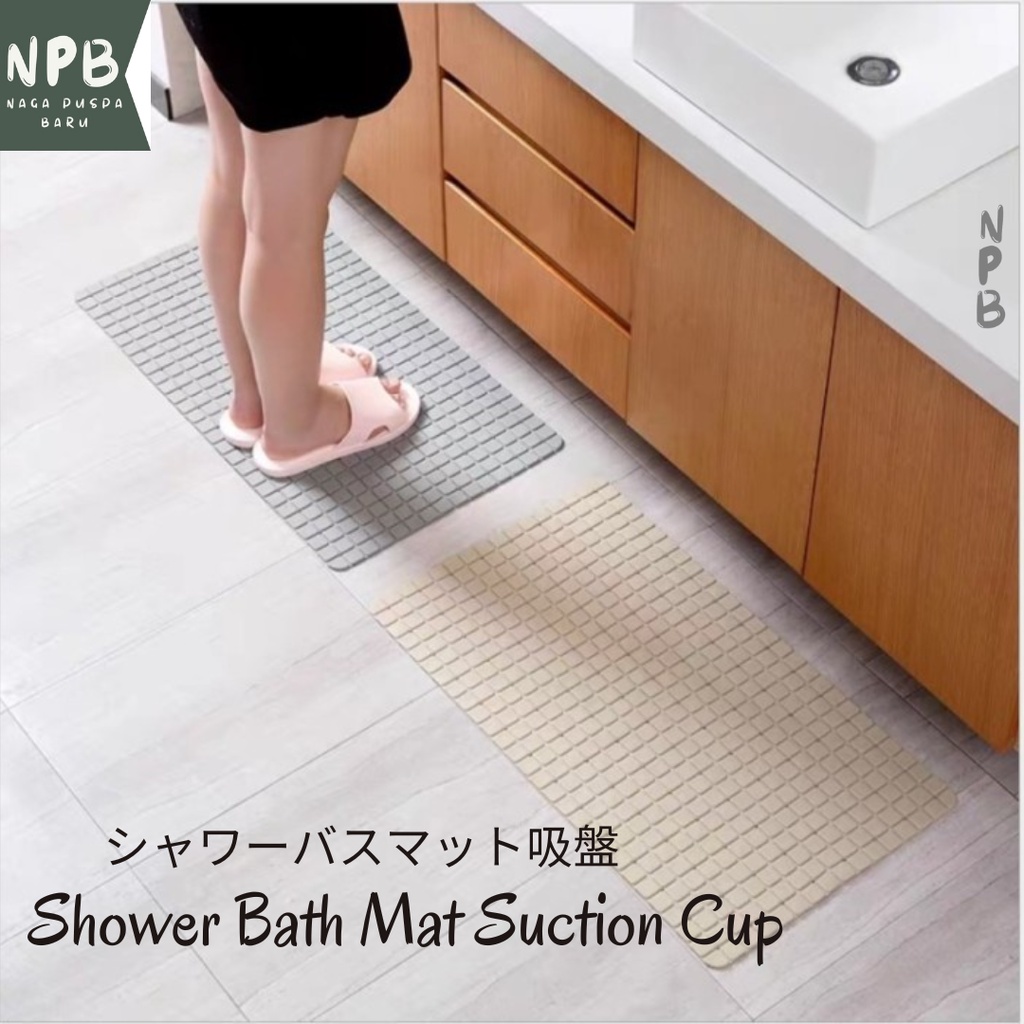 Shower Bath Mat Suction Cup PVC Anti Slip - Keset Kamar Mandi PVC Anti Slip Premium - Keset Anti Slip