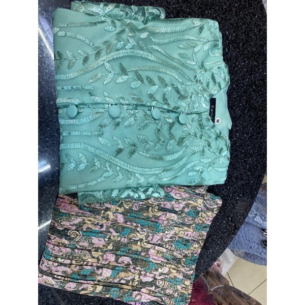 Permata Olshop / Setelan Kebaya Tunik Ibu Besan KM / Kebaya Tunik Busui Kancing / Kebaya Kondangan