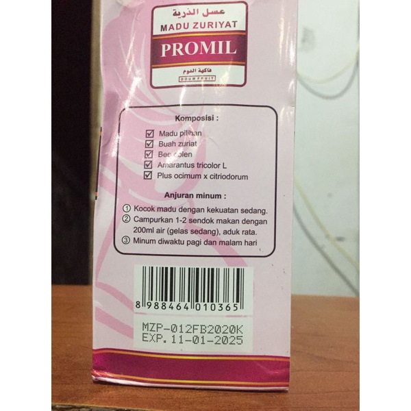 Madu promil madu zuriyat meningkatkan kesuburan pria dan wanita