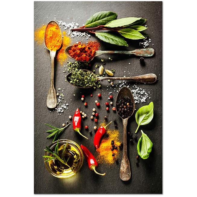 Terlaris Dapur Kanvas Dinding Seni Makanan Bumbu Lukisan Kanvas Gambar Modern P