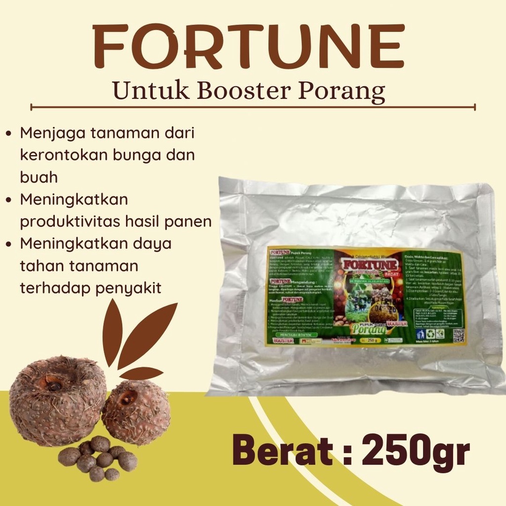 Pupuk Organik FORTUNE PORANG, Pupuk Booster Porang, Pupuk Pembesar Umbi Porang